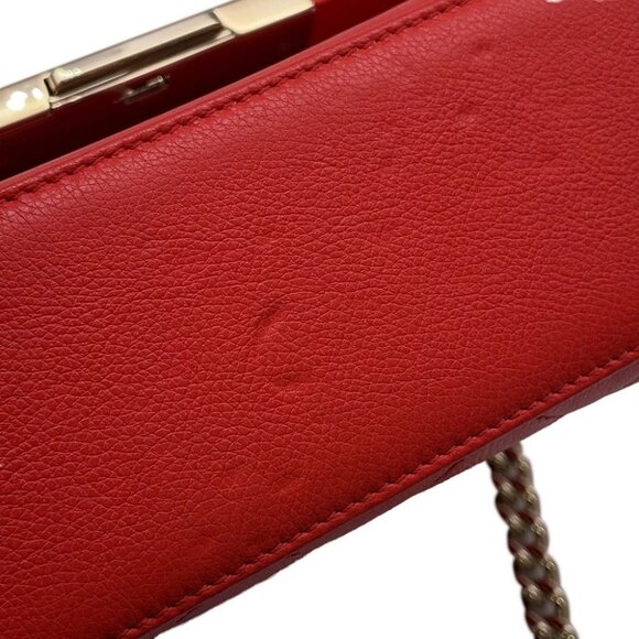 CHANEL Clic Label 2-way Bag Leather Red A93701 - Picture 6 of 13